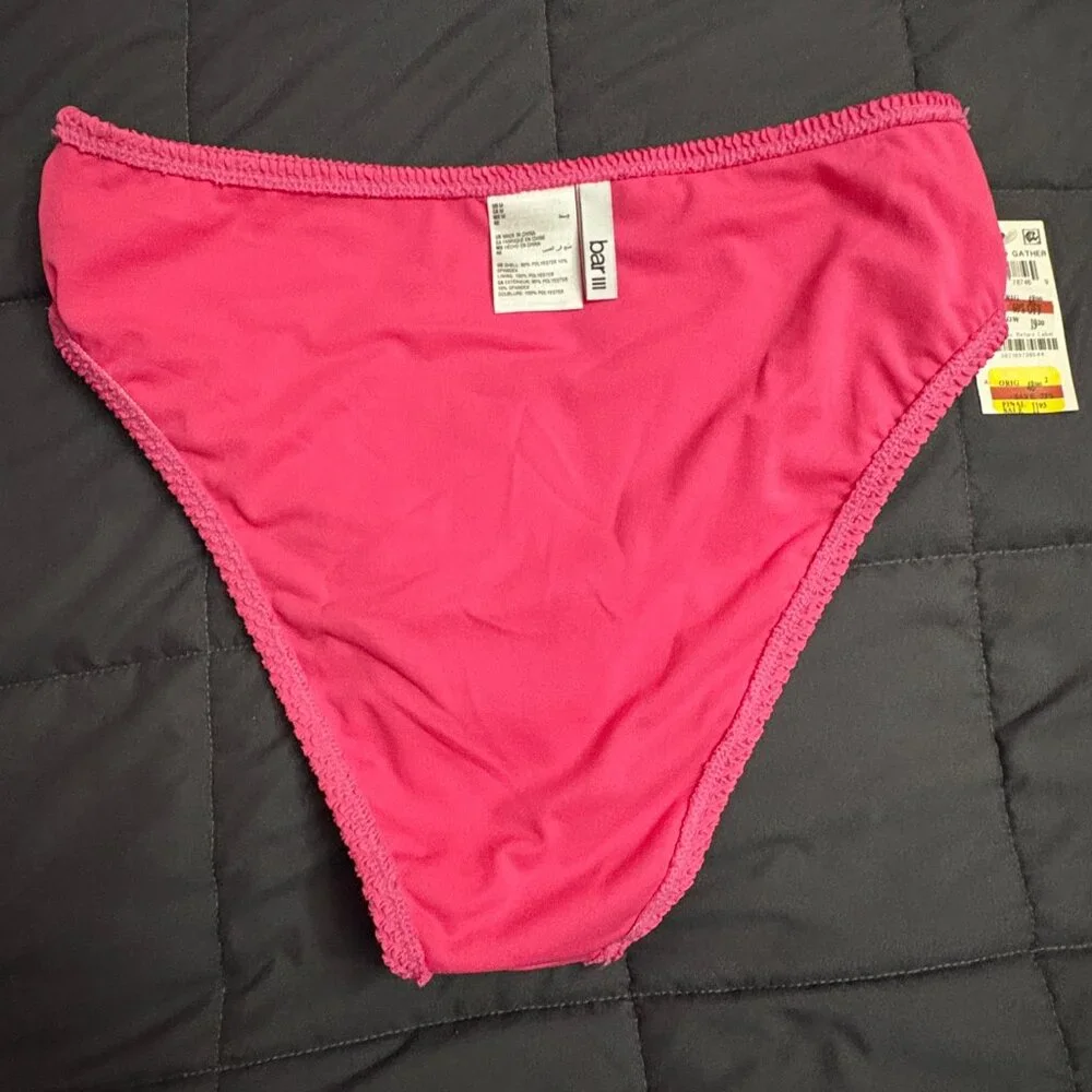 Bar III Women's High Leg High Rise Bikini Bottoms - Size: Medium - NWT